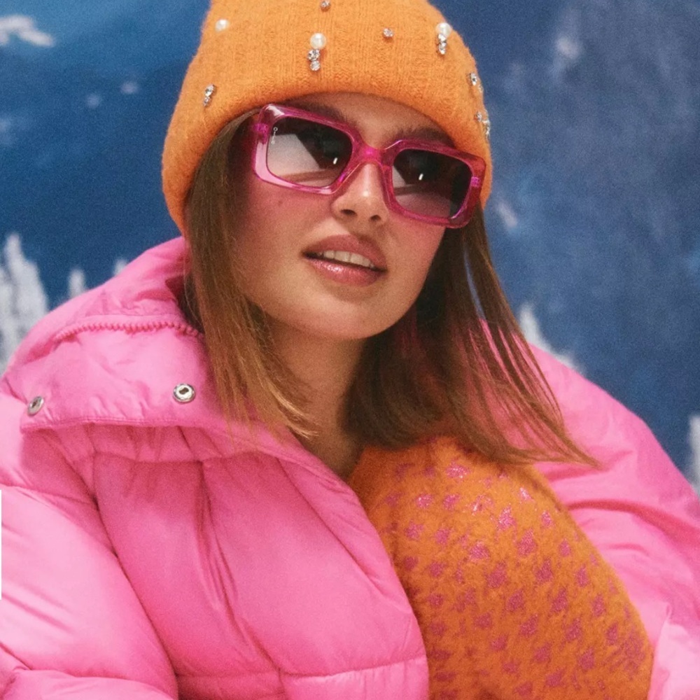 Anthropologie Pink Puffer with Hoodie